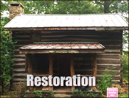 Historic Log Cabin Restoration  Clarendon, North Carolina